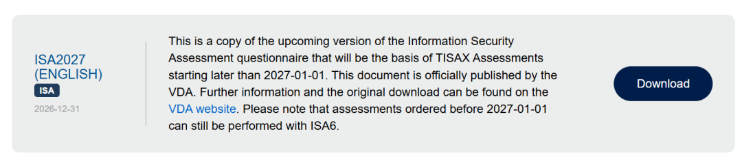 TISAX新标准 ISA2027 重磅发布！核心变化要点及深度解析(图2)
